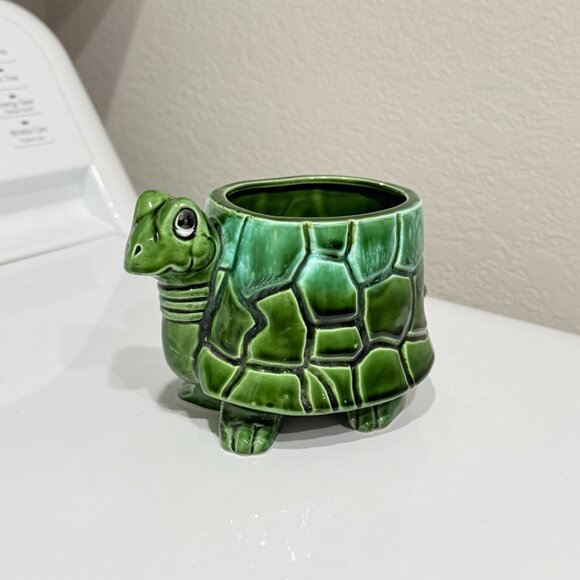 Vintage Majolica Inarco Turtle Planter made in Japan - Picture 13 of 17